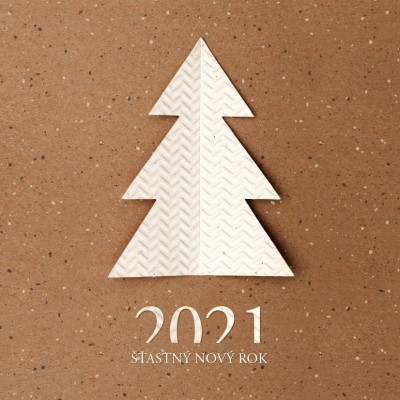 Čtvercové Vánoční přání 140 ct-140