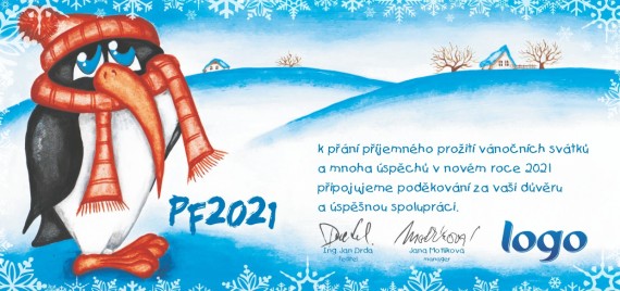 Vánoční přání na šířku 108 dll-108