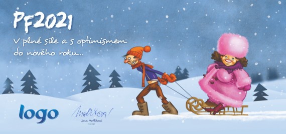 Vánoční přání na šířku 115 dll-115