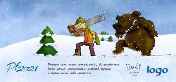 Vánoční přání na šířku 117 dll-117