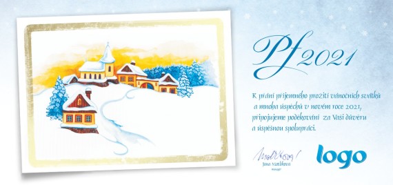 Vánoční přání na šířku 126 dll-126