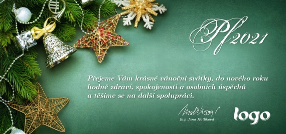 Vánoční přání na šířku 165 dll-165