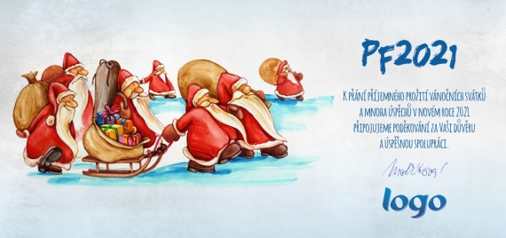 Vánoční přání na šířku 168 dll-168