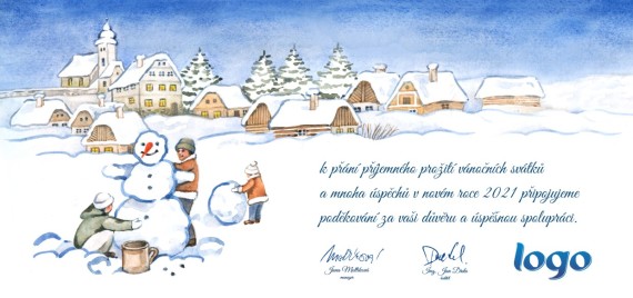 Vánoční přání na šířku 175 dll-175