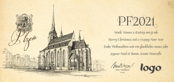 Vánoční přání na šířku 230 dll-230