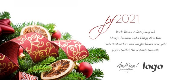 Vánoční přání na šířku 250 dll-250