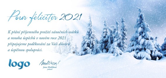 Vánoční přání na šířku 330 dll-330