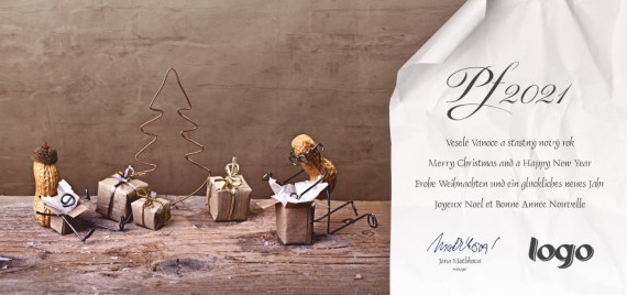 Vánoční přání na šířku 420 dll-420