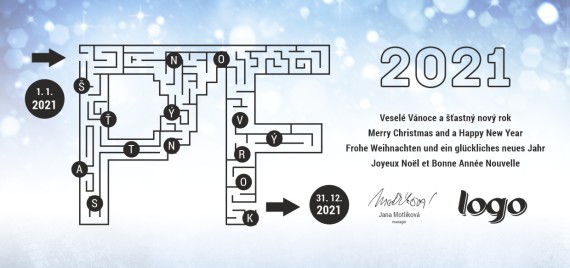 Vánoční přání na šířku 437 dll-437