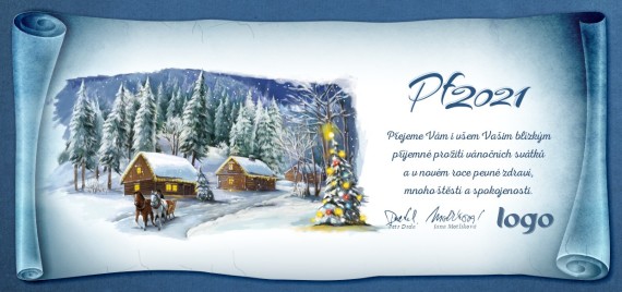 Vánoční přání na šířku 527 dll-527