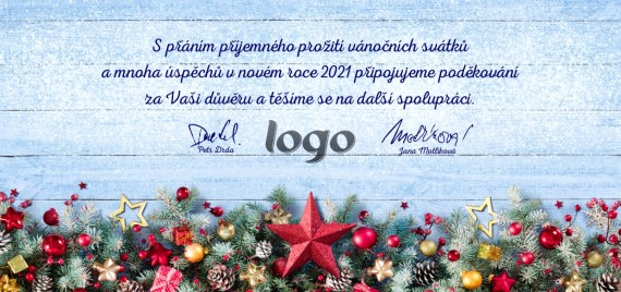 Vánoční přání na šířku 570 dll-570