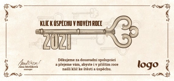 Vánoční přání na šířku 594 dll-594