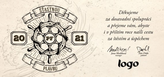 Vánoční přání na šířku 596 dll-596