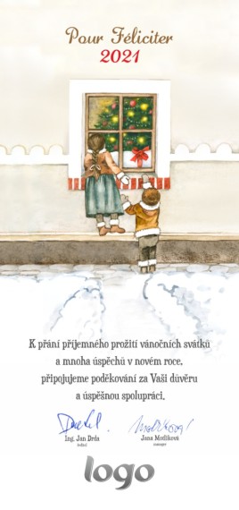 Vánoční přání na výšku 107 dls-107