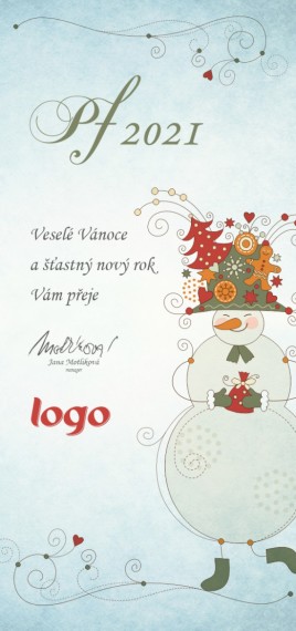 Vánoční přání na výšku 145 dls-145