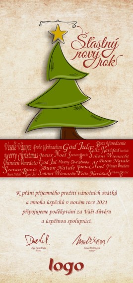 Vánoční přání na výšku 162 dls-162