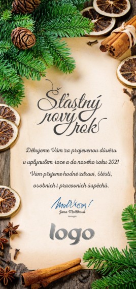 Vánoční přání na výšku 175 dls-175