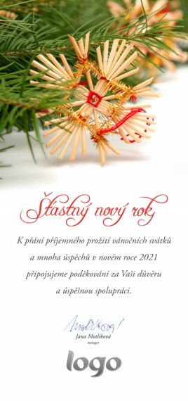 Vánoční přání na výšku 85 dls-85