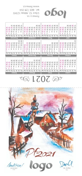 Novoročenka s kalendářem KA-17 ka-17