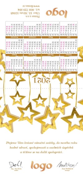 Novoročenka s kalendářem KA-22 ka-22
