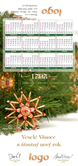 Novoročenka s kalendářem KA-24 ka-24