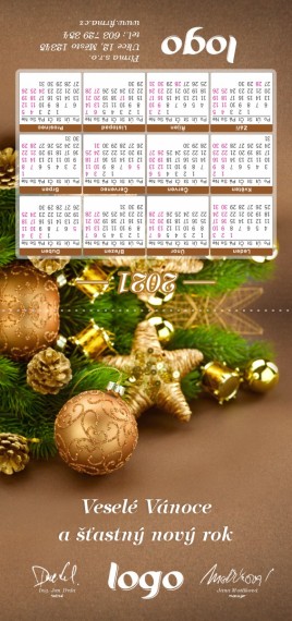 Novoročenka s kalendářem KA-28 ka-28