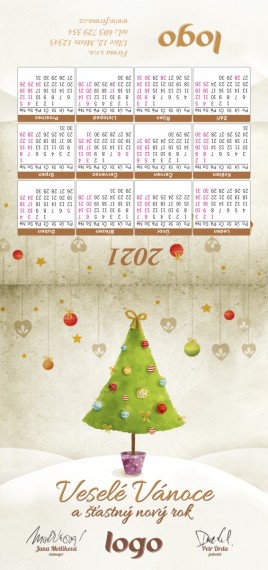 Novoročenka s kalendářem KA-38 ka-38