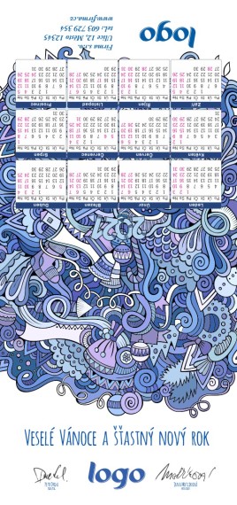 Novoročenka s kalendářem KA-43 ka-43