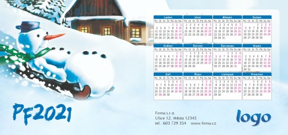 Novoročenka s kalendářem KA-49 ka-49