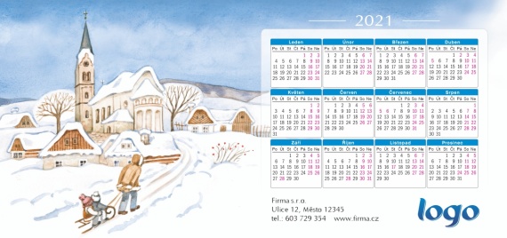 Novoročenka s kalendářem KA-53 ka-53