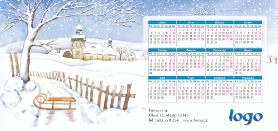 Novoročenka s kalendářem KA-55 ka-55