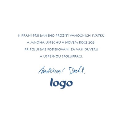 Čtvercové Vánoční přání 100