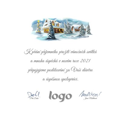 Čtvercové Vánoční přání 230