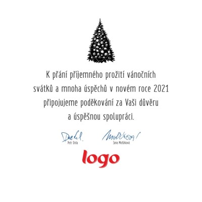 Čtvercové Vánoční přání 260